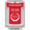 SS2042PS-EN STI Red Indoor/Outdoor Flush w/ Horn Key-to-Reset (Illuminated) Stopper Station with FUEL PUMP SHUT DOWN Label English
