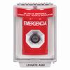 SS2043EM-ES STI Red Indoor/Outdoor Flush w/ Horn Key-to-Activate Stopper Station with EMERGENCY Label Spanish