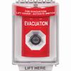 SS2043EV-EN STI Red Indoor/Outdoor Flush w/ Horn Key-to-Activate Stopper Station with EVACUATION Label English