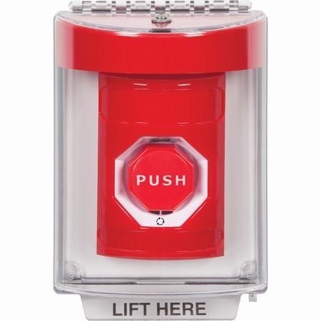 SS2049NT-EN STI Red Indoor/Outdoor Flush w/ Horn Turn-to-Reset (Illuminated) Stopper Station with No Text Label English