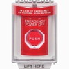 SS2049PO-EN STI Red Indoor/Outdoor Flush w/ Horn Turn-to-Reset (Illuminated) Stopper Station with EMERGENCY POWER OFF Label English