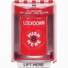 SS2070LD-EN STI Red Indoor/Outdoor Surface Key-to-Reset Stopper Station with LOCKDOWN Label English