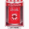 SS2070PS-EN STI Red Indoor/Outdoor Surface Key-to-Reset Stopper Station with FUEL PUMP SHUT DOWN Label English