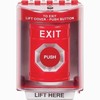SS2071XT-EN STI Red Indoor/Outdoor Surface Turn-to-Reset Stopper Station with EXIT Label English