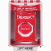 SS2072EM-EN STI Red Indoor/Outdoor Surface Key-to-Reset (Illuminated) Stopper Station with EMERGENCY Label English