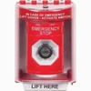 SS2073ES-EN STI Red Indoor/Outdoor Surface Key-to-Activate Stopper Station with EMERGENCY STOP Label English