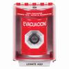 SS2073EV-ES STI Red Indoor/Outdoor Surface Key-to-Activate Stopper Station with EVACUATION Label Spanish