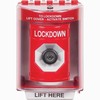 SS2073LD-EN STI Red Indoor/Outdoor Surface Key-to-Activate Stopper Station with LOCKDOWN Label English