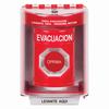 SS2074EV-ES STI Red Indoor/Outdoor Surface Momentary Stopper Station with EVACUATION Label Spanish