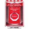SS2075ES-EN STI Red Indoor/Outdoor Surface Momentary (Illuminated) Stopper Station with EMERGENCY STOP Label English