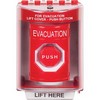 SS2075EV-EN STI Red Indoor/Outdoor Surface Momentary (Illuminated) Stopper Station with EVACUATION Label English
