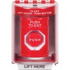 SS2079PX-EN STI Red Indoor/Outdoor Surface Turn-to-Reset (Illuminated) Stopper Station with PUSH TO EXIT Label English