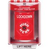 SS2080LD-EN STI Red Indoor/Outdoor Surface w/ Horn Key-to-Reset Stopper Station with LOCKDOWN Label English