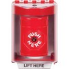 SS2080NT-EN STI Red Indoor/Outdoor Surface w/ Horn Key-to-Reset Stopper Station with No Text Label English