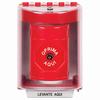 SS2080NT-ES STI Red Indoor/Outdoor Surface w/ Horn Key-to-Reset Stopper Station with No Text Label Spanish
