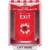 SS2080XT-EN STI Red Indoor/Outdoor Surface w/ Horn Key-to-Reset Stopper Station with EXIT Label English