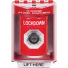 SS2083LD-EN STI Red Indoor/Outdoor Surface w/ Horn Key-to-Activate Stopper Station with LOCKDOWN Label English