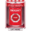 SS2084EM-EN STI Red Indoor/Outdoor Surface w/ Horn Momentary Stopper Station with EMERGENCY Label English