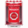 SS2084EM-ES STI Red Indoor/Outdoor Surface w/ Horn Momentary Stopper Station with EMERGENCY Label Spanish
