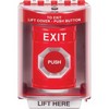 SS2084XT-EN STI Red Indoor/Outdoor Surface w/ Horn Momentary Stopper Station with EXIT Label English