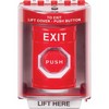SS2085XT-EN STI Red Indoor/Outdoor Surface w/ Horn Momentary (Illuminated) Stopper Station with EXIT Label English