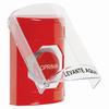SS20A1NT-ES STI Red Indoor Only Flush or Surface w/ Horn Turn-to-Reset Stopper Station with No Text Label Spanish