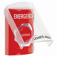 SS20A2EM-ES STI Red Indoor Only Flush or Surface w/ Horn Key-to-Reset (Illuminated) Stopper Station with EMERGENCY Label Spanish