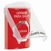 SS20A2PX-ES STI Red Indoor Only Flush or Surface w/ Horn Key-to-Reset (Illuminated) Stopper Station with PUSH TO EXIT Label Spanish