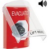 SS20A3EV-EN STI Red Indoor Only Flush or Surface w/ Horn Key-to-Activate Stopper Station with EVACUATION Label English
