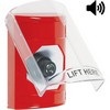 SS20A3NT-EN STI Red Indoor Only Flush or Surface w/ Horn Key-to-Activate Stopper Station with No Text Label English