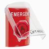 SS20A6EM-EN STI Red Indoor Only Flush or Surface w/ Horn Momentary (Illuminated) with Red Lens Stopper Station with EMERGENCY Label English