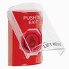 SS20A6PX-EN STI Red Indoor Only Flush or Surface w/ Horn Momentary (Illuminated) with Red Lens Stopper Station with PUSH TO EXIT Label English
