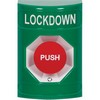 SS2101LD-EN STI Green No Cover Turn-to-Reset Stopper Station with LOCKDOWN Label English