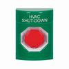 SS2102HV-EN STI Green No Cover Key-to-Reset (Illuminated) Stopper Station with HVAC SHUT DOWN Label English
