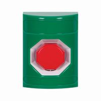 SS2102NT-EN STI Green No Cover Key-to-Reset (Illuminated) Stopper Station with No Text Label English