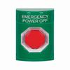 SS2102PO-EN STI Green No Cover Key-to-Reset (Illuminated) Stopper Station with EMERGENCY POWER OFF Label English