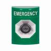 SS2103EM-EN STI Green No Cover Key-to-Activate Stopper Station with EMERGENCY Label English