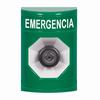 SS2103EM-ES STI Green No Cover Key-to-Activate Stopper Station with EMERGENCY Label Spanish