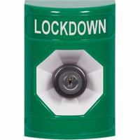 SS2103LD-EN STI Green No Cover Key-to-Activate Stopper Station with LOCKDOWN Label English