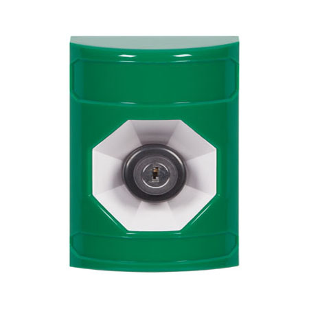SS2103NT-EN STI Green No Cover Key-to-Activate Stopper Station with No Text Label English