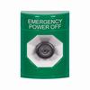 SS2103PO-EN STI Green No Cover Key-to-Activate Stopper Station with EMERGENCY POWER OFF Label English