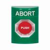 SS2104AB-EN STI Green No Cover Momentary Stopper Station with ABORT Label English