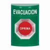 SS2104EV-ES STI Green No Cover Momentary Stopper Station with EVACUATION Label Spanish