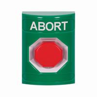 SS2105AB-EN STI Green No Cover Momentary (Illuminated) Stopper Station with ABORT Label English