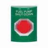 SS2105PS-EN STI Green No Cover Momentary (Illuminated) Stopper Station with FUEL PUMP SHUT DOWN Label English