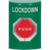SS2109LD-EN STI Green No Cover Turn-to-Reset (Illuminated) Stopper Station with LOCKDOWN Label English