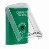SS2120LD-ES STI Green Indoor Only Flush or Surface Key-to-Reset Stopper Station with LOCKDOWN Label Spanish