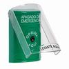 SS2120PO-ES STI Green Indoor Only Flush or Surface Key-to-Reset Stopper Station with EMERGENCY POWER OFF Label Spanish