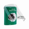 SS2123HV-EN STI Green Indoor Only Flush or Surface Key-to-Activate Stopper Station with HVAC SHUT DOWN Label English