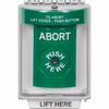 SS2130AB-EN STI Green Indoor/Outdoor Flush Key-to-Reset Stopper Station with ABORT Label English